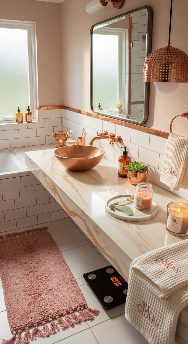 **10 Elegant Rose Gold Bathroom Ideas for a Modern Luxury Home**