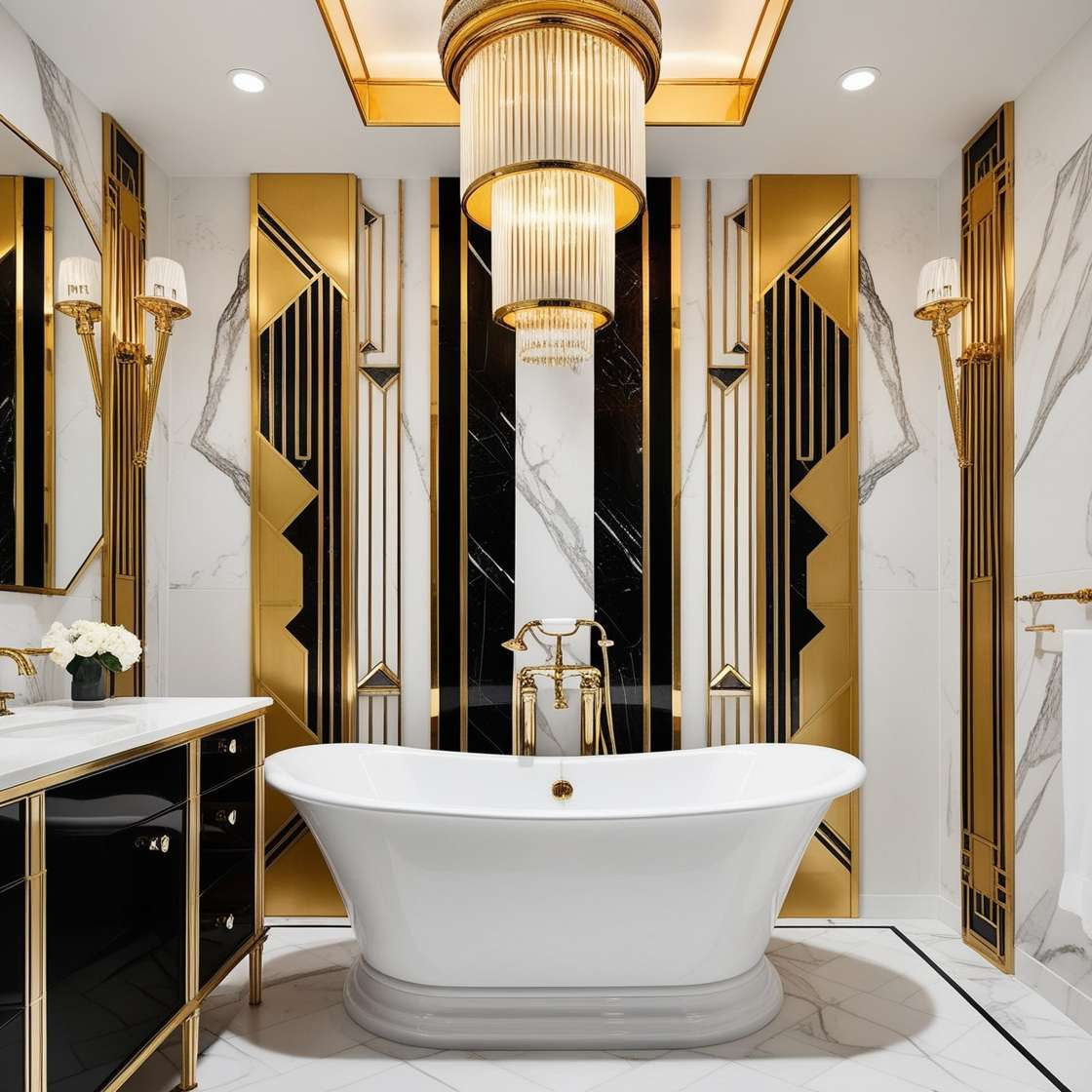 **20 White and Gold Bathroom Ideas: Timeless Luxury for the Discerning Home**